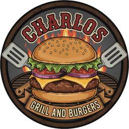 CHARLOS GRILL AND BURGERS logo.